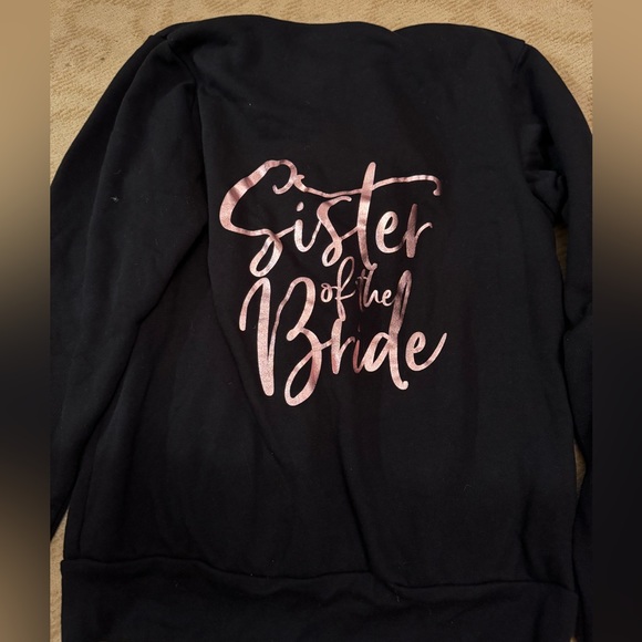 Sister Of The Bride Zip- up Sweatshirt - Picture 1 of 2